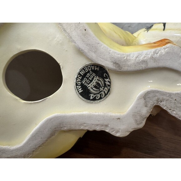 Vintage Wales Chinaware Porcelain Hand Painted Tiger Figurine Japan Large - Picture 7 of 10